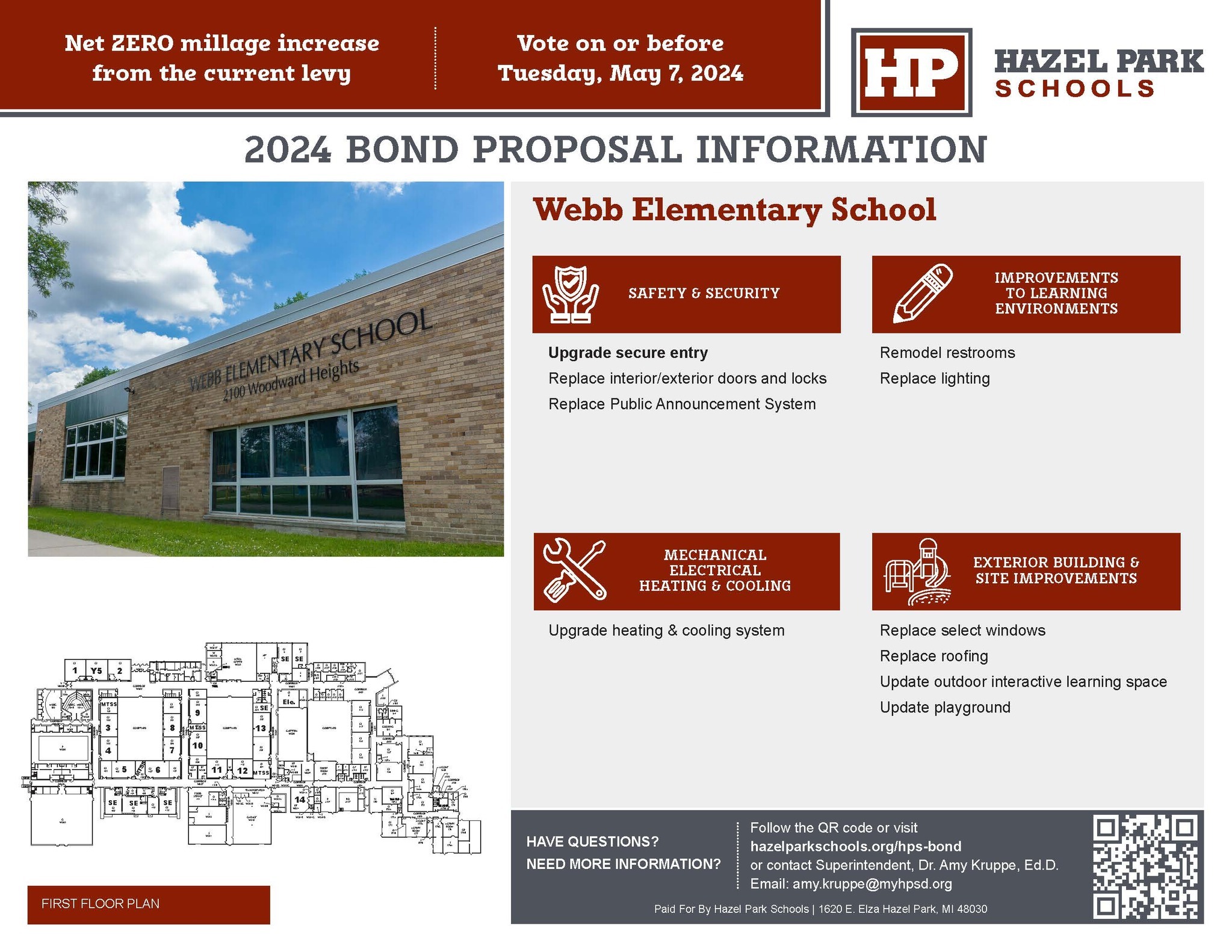 Webb Elementary Bond Proposal Information