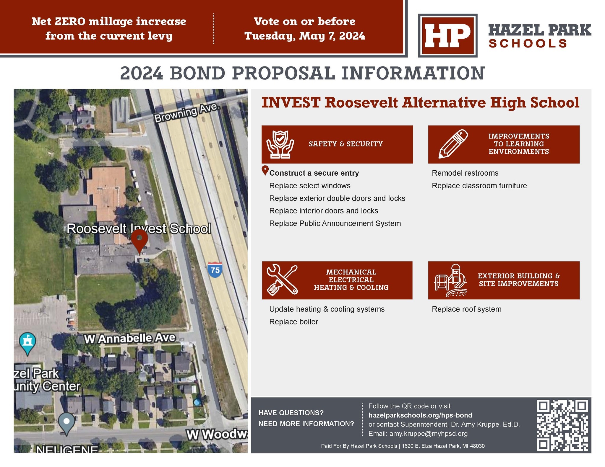 INVEST Roosevelt Alternative High School Bond Proposal Information