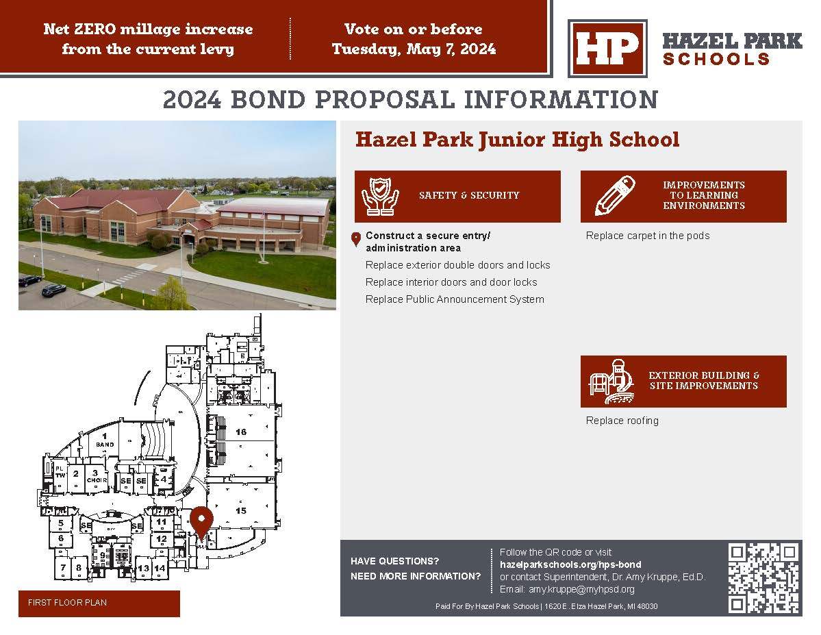 Hazel Park Junior High School Bond Proposal Information